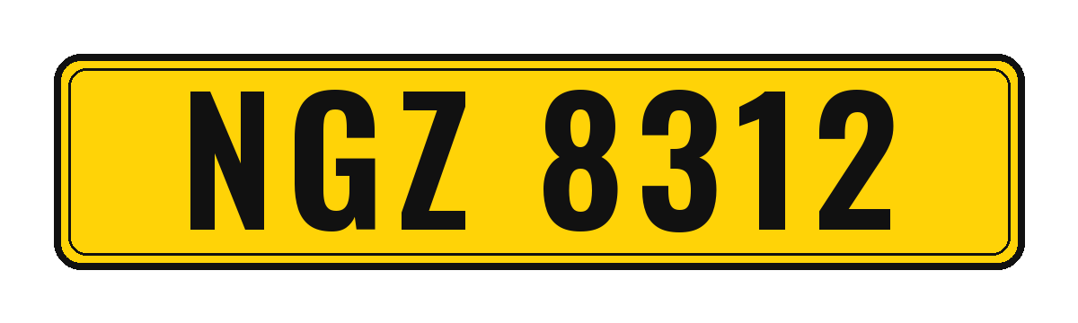 Number plate NGZ 8312