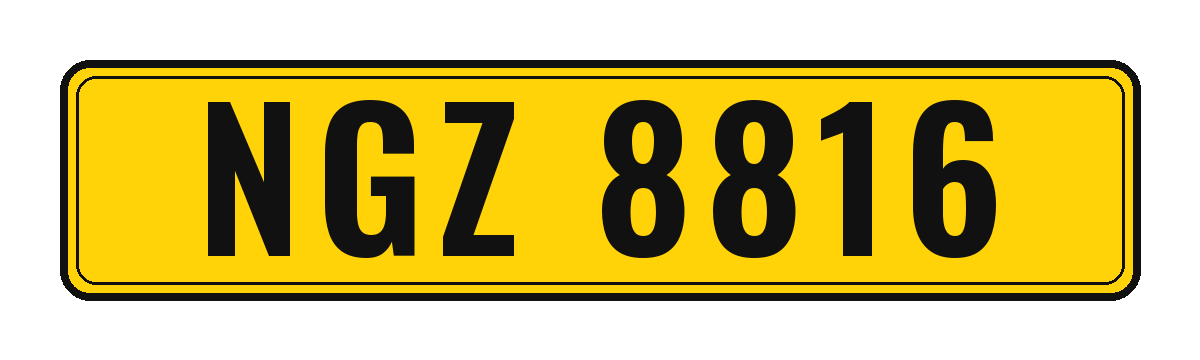 Number plate NGZ 8816