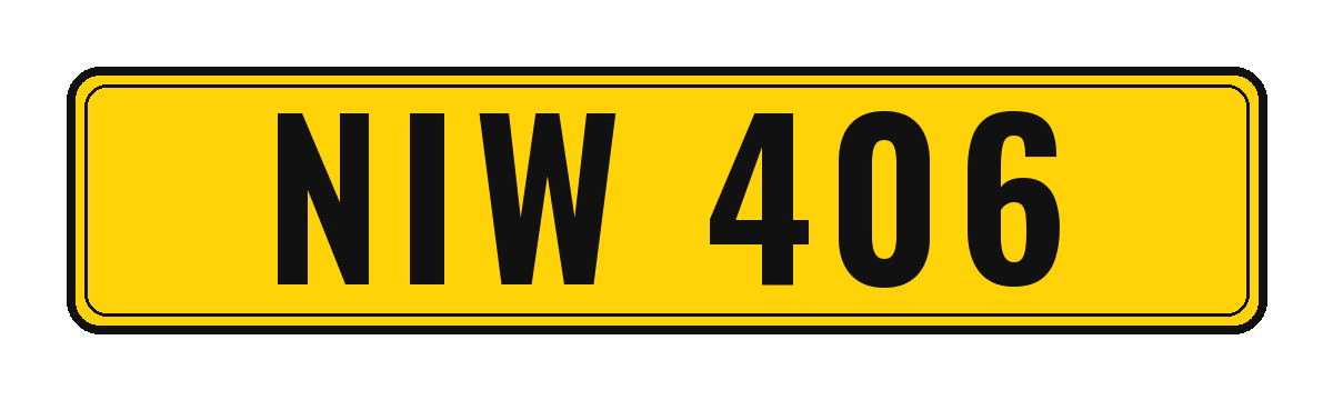 Number plate NIW 406