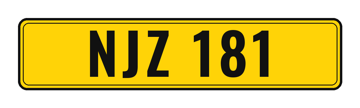 Number plate NJZ 181