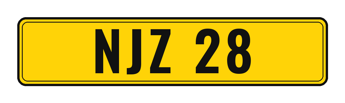 Number plate NJZ 28