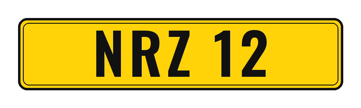 Number plate NRZ 12