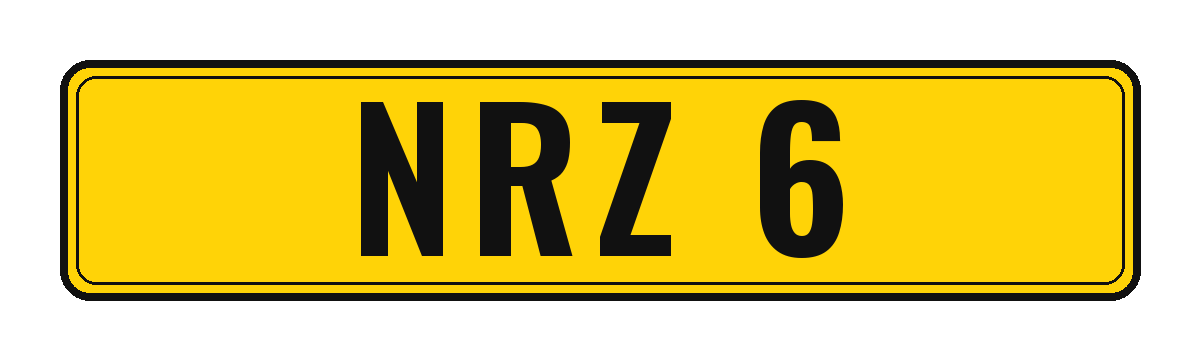 Number plate NRZ 6