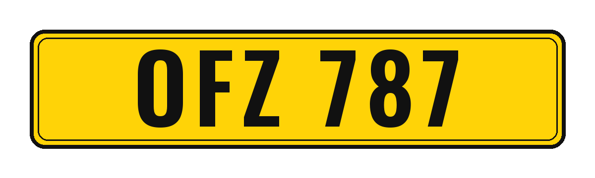 Number plate OFZ 787