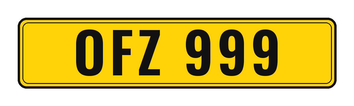 Number plate OFZ 999