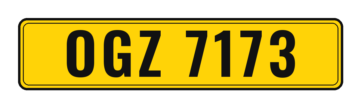 Number plate OGZ 7173