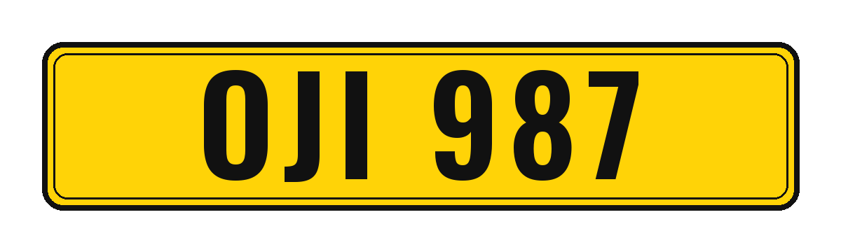 Number plate OJI 987