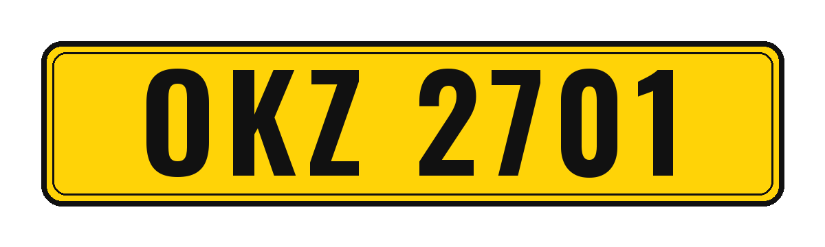 Number plate OKZ 2701