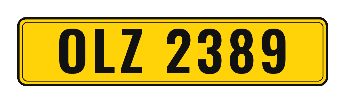 Number plate OLZ 2389