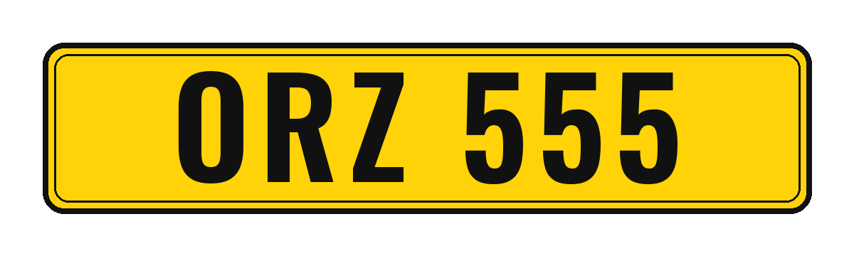 Number plate ORZ 555
