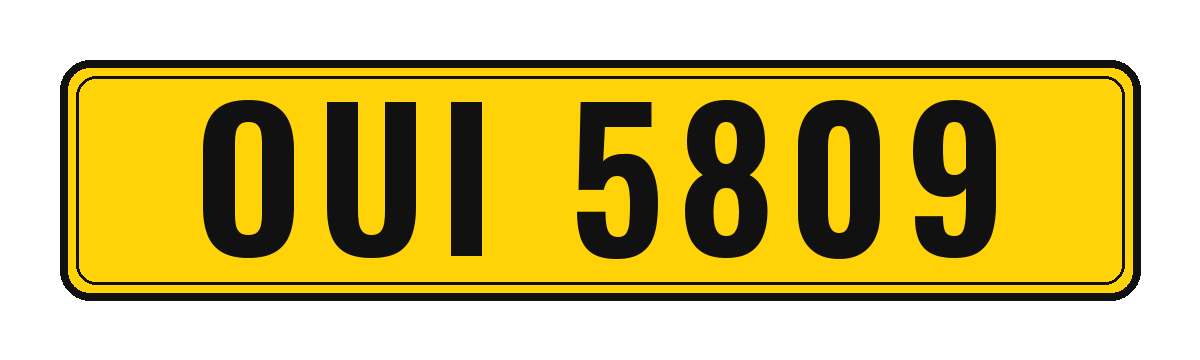 Number plate OUI 5809