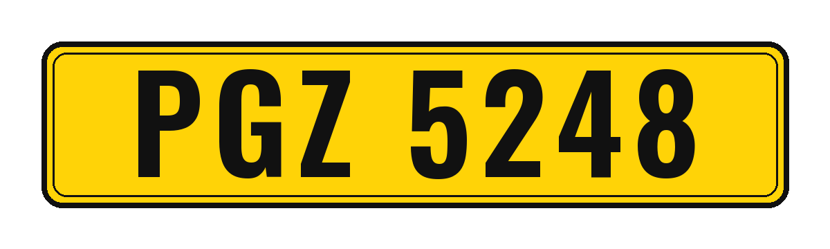 Number plate PGZ 5248