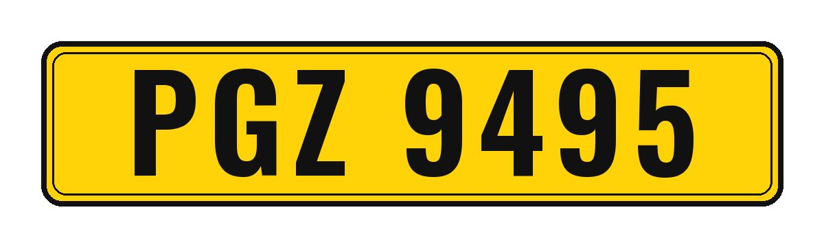 Number plate PGZ 9495