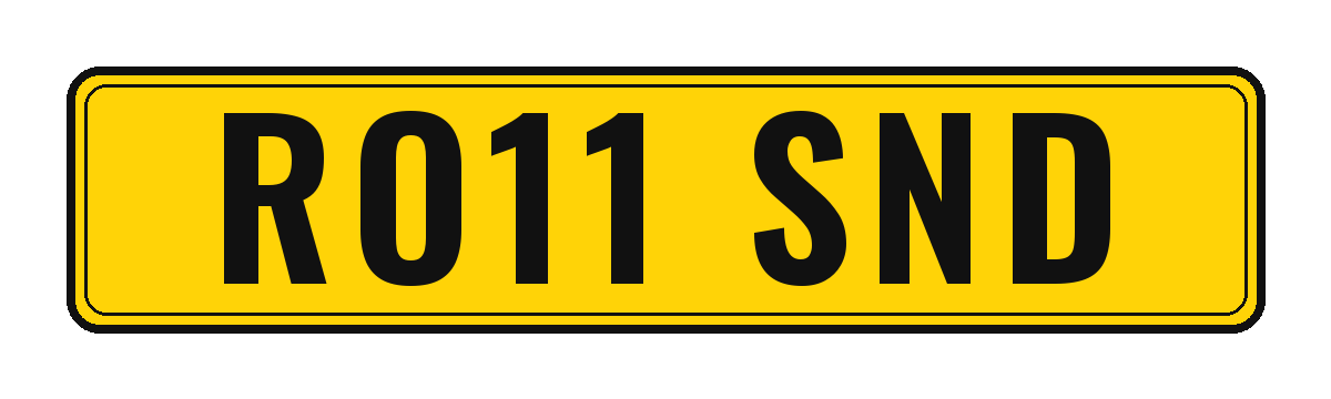 Number plate RO11 SND