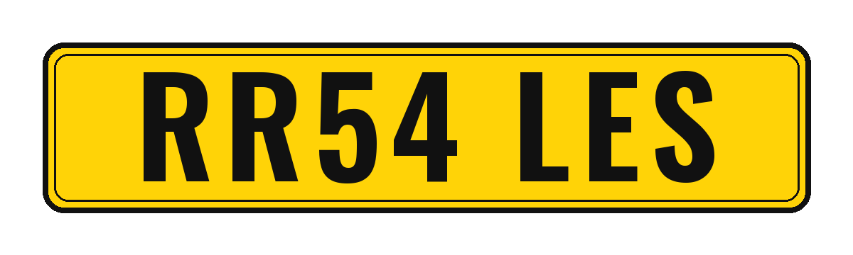 Number plate RR54 LES