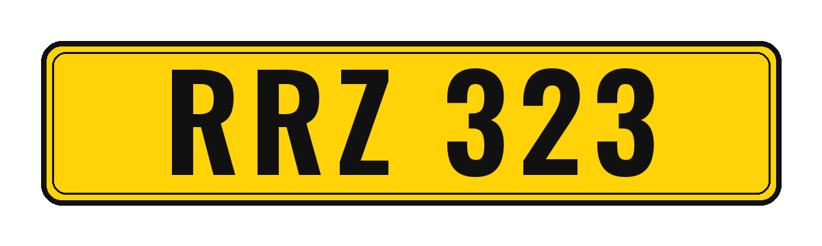 Number plate RRZ 323