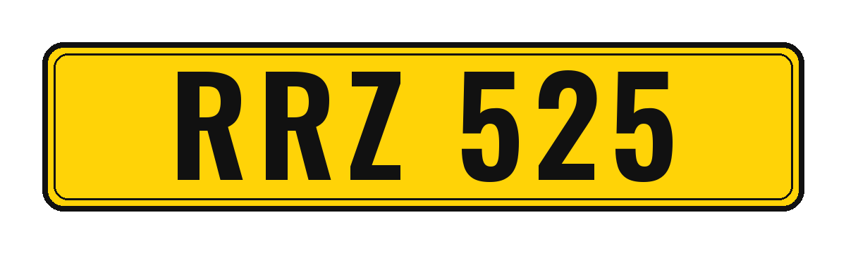 Number plate RRZ 525
