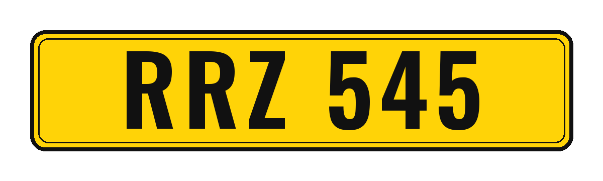 Number plate RRZ 545