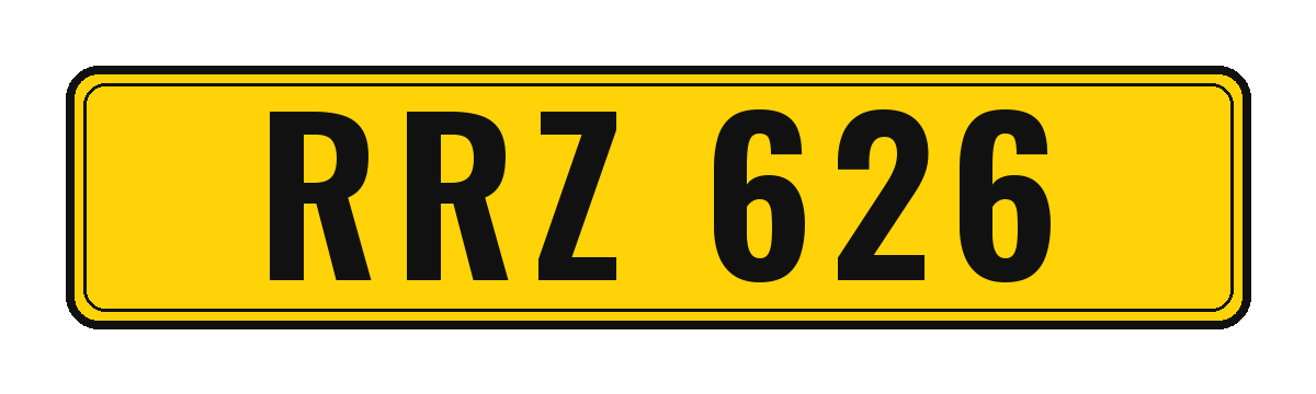 Number plate RRZ 626