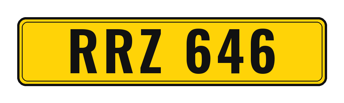 Number plate RRZ 646