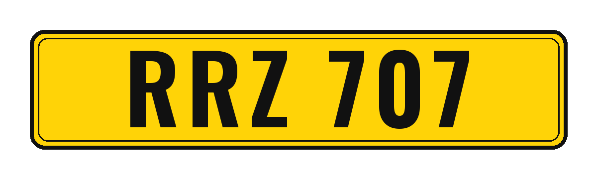Number plate RRZ 707