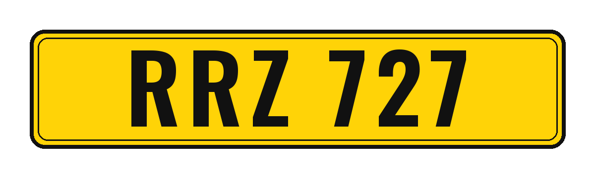 Number plate RRZ 727