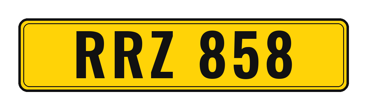 Number plate RRZ 858