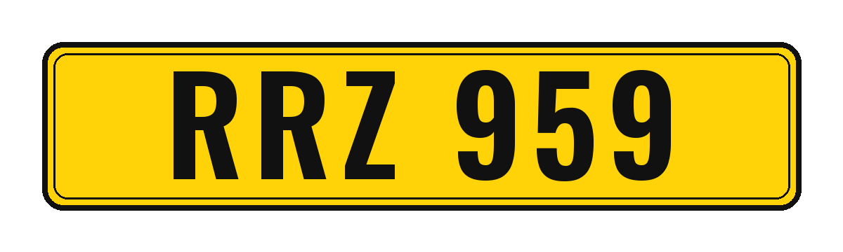 Number plate RRZ 959