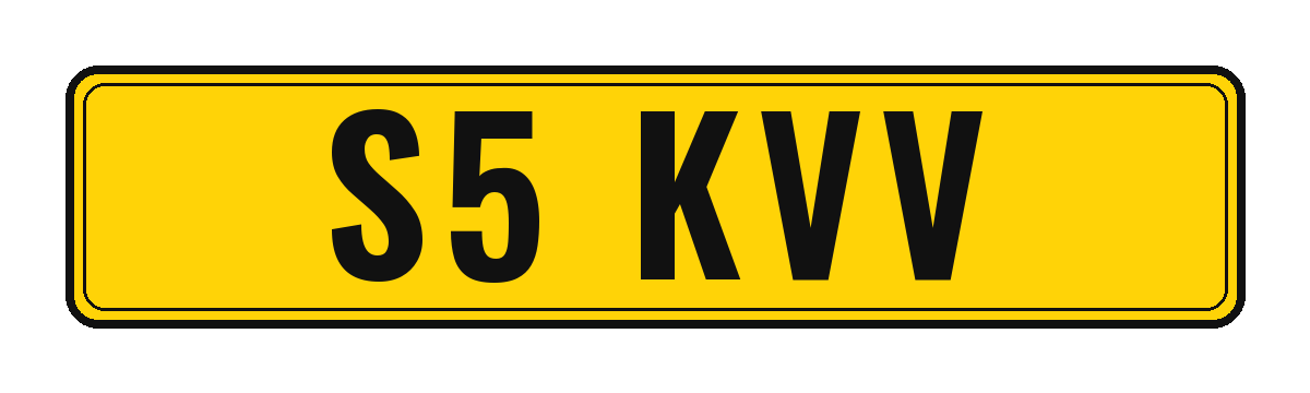 Number plate S5 KVV