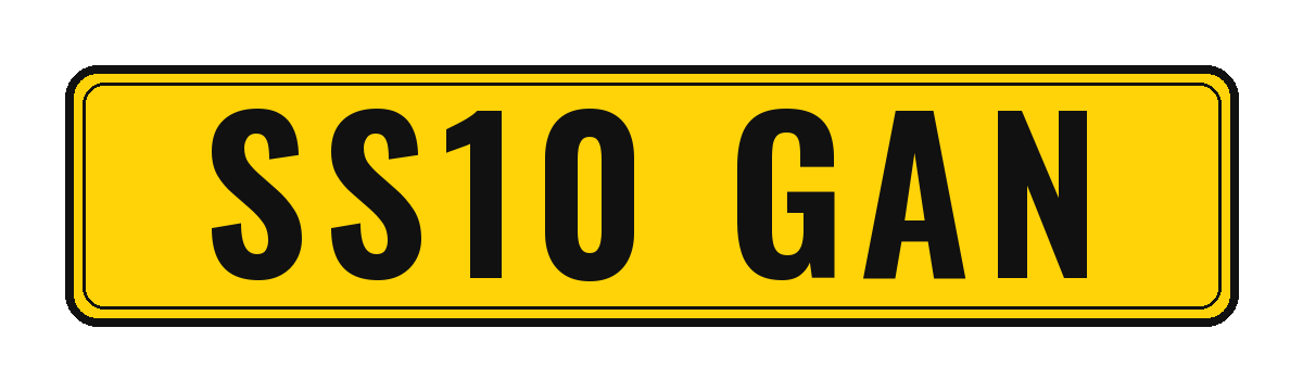 Number plate SS10 GAN