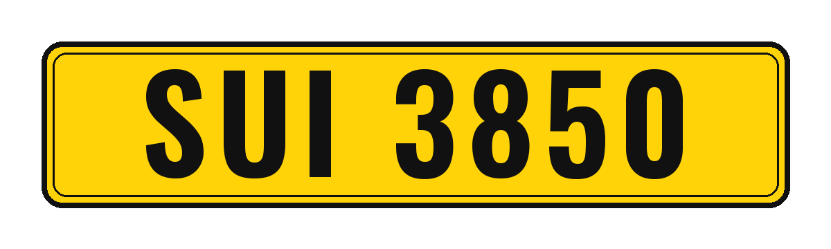 Number plate SUI 3850