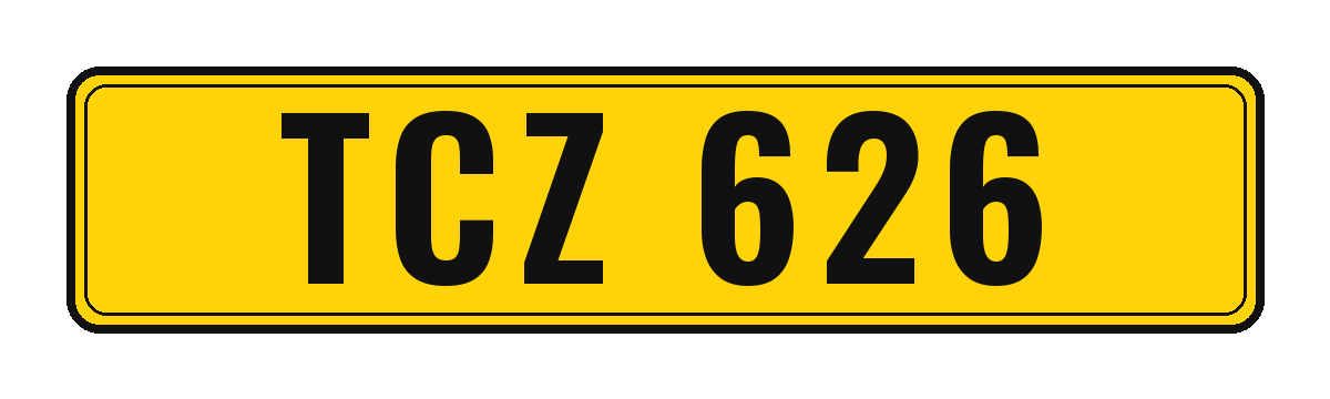 Number plate TCZ 626