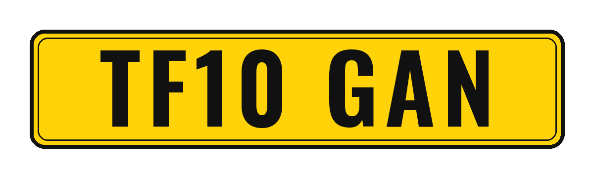 Number plate TF10 GAN