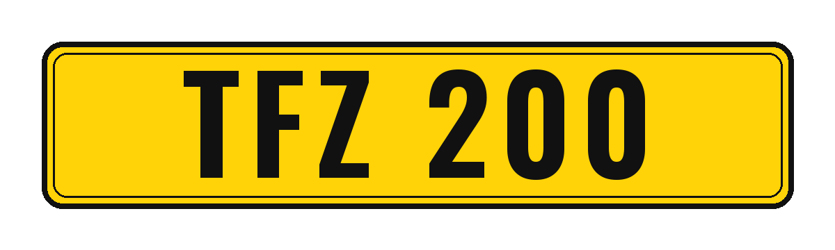 Number plate TFZ 200