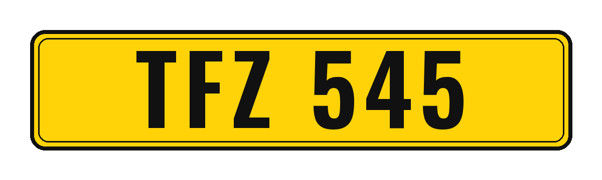Number plate TFZ 545