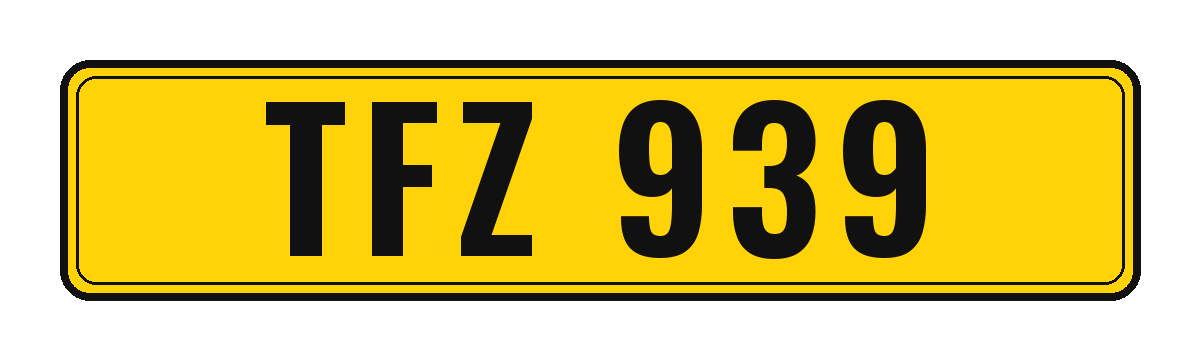 Number plate TFZ 939
