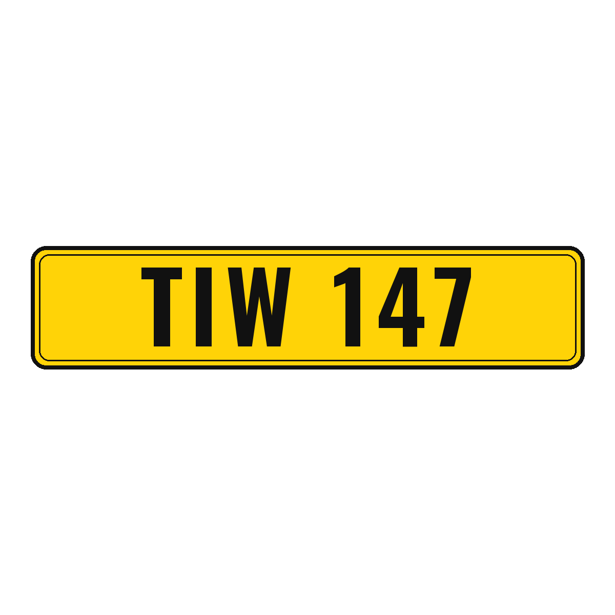 Number plate TIW 147