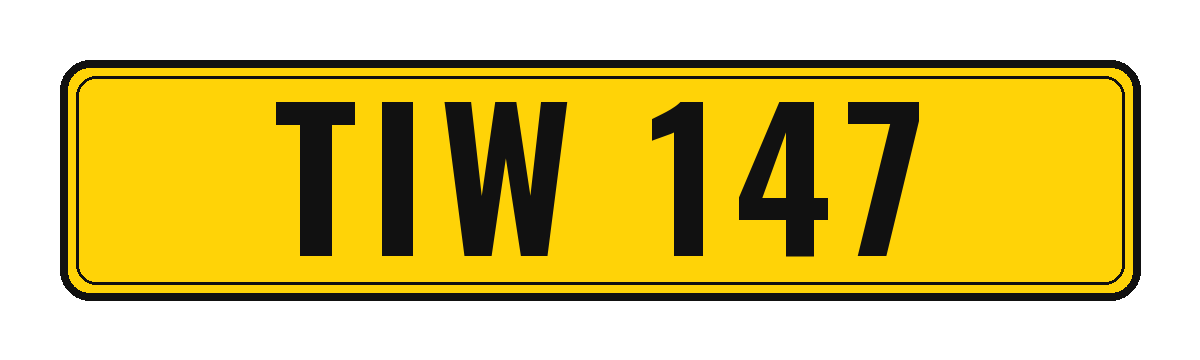 Number plate TIW 147