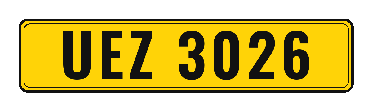Number plate UEZ 3026