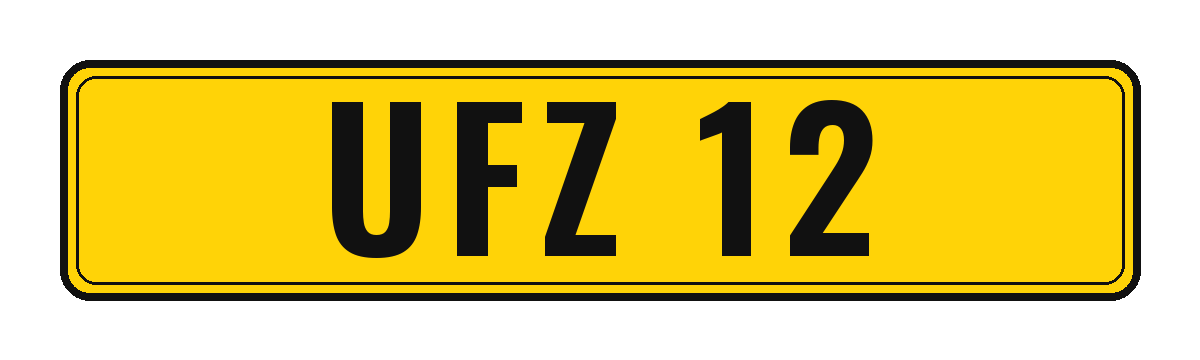Number plate UFZ 12
