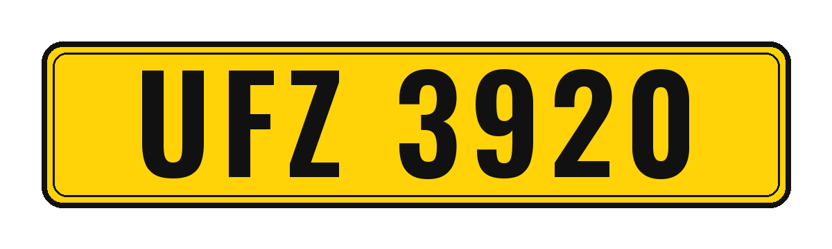 Number plate UFZ 3920