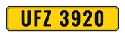 Number plate UFZ 3920