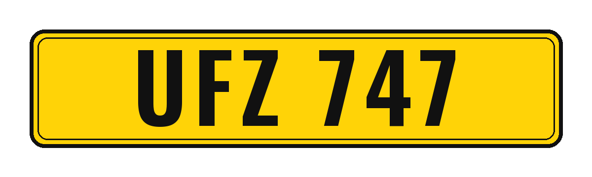 Number plate UFZ 747