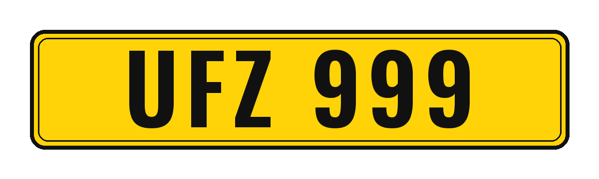 Number plate UFZ 999