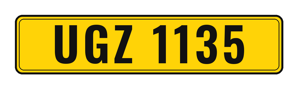 Number plate UGZ 1135