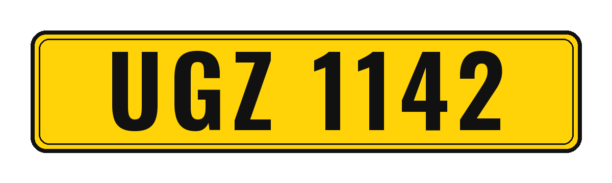 Number plate UGZ 1142