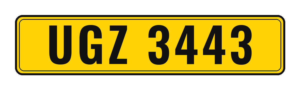Number plate UGZ 3443