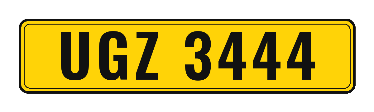 Number plate UGZ 3444