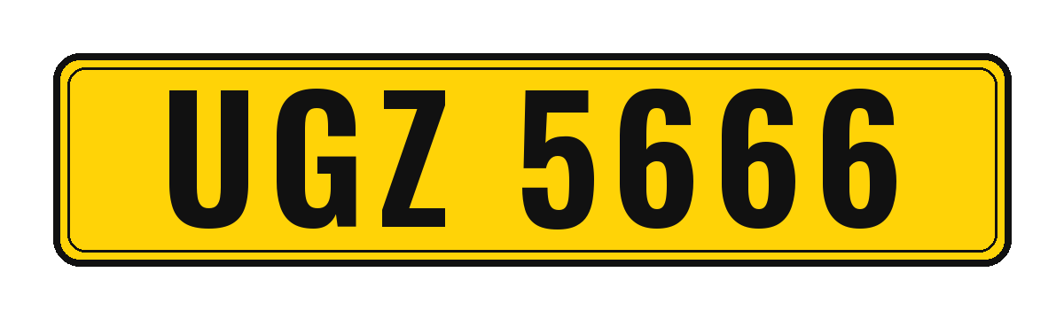 Number plate UGZ 5666