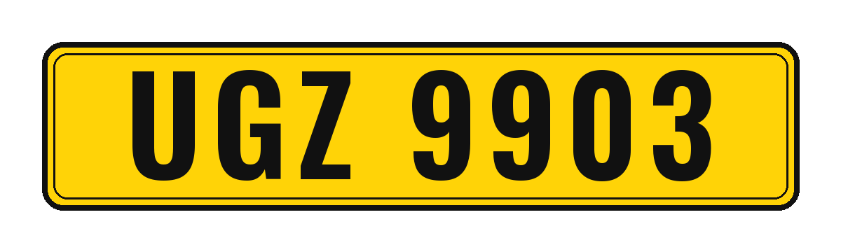 Number plate UGZ 9903